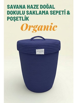 Orvessa Kapaklı Pamuk Kordon Ipten Çok Amaçlı Saklama Sepeti, Pratik ve Şık