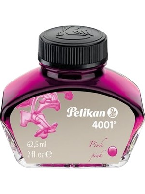 Aesco Pelikan Mürekkep Şişesi Mürekkep 4001, Pembe, 62,5 Ml, 1 Cam