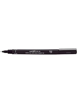 Aesco Uniball Pin 0.5 Fine Line Akrilik Uçlu Kalem, Siyah