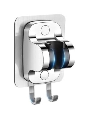 Aesco Mayaglory Yapışkanlı Duş Başlığı Tutucu, Ayarlanabilir El Duş Tutacağı Delme Yok Duvara Monte Su Geçirmez, Mafsal, Duş Askısı (Chrome)