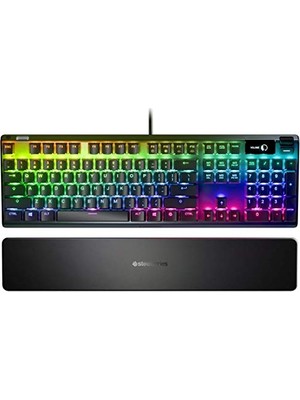 Aesco Steelseries Apex 7 Mekanik Gaming Klavye, OLED Akıllı Ekran, USB Doğrudan Bağlantı & Medya Kontrolleri, Kırmızı Düğmeler, Türkçe Qwerty