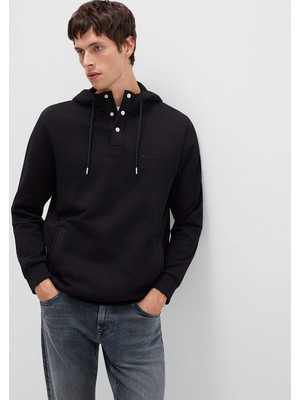Mavi Mavi Black Kapüşonlu Siyah Sweatshirt 0S10384-900