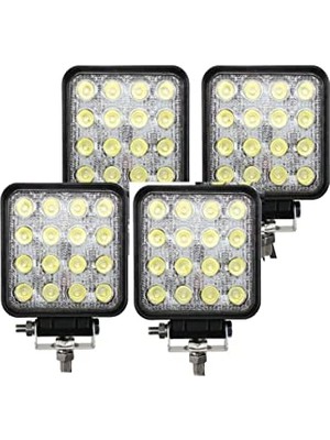 Odea 4 Adet 16 Ledli Off Road Çalışma ve Sis Lambası 48WATT 12 & 24 Vo