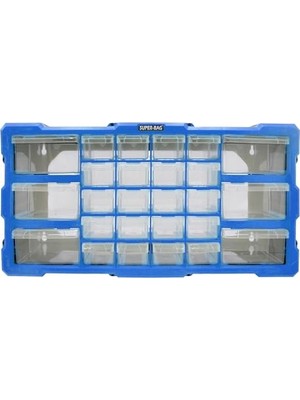Odea Süper Bag 26'lı Mono Blok Çekmece Seti Hobby Organizer Seti Monoblok Çekmece Vida Dübel Kutusu Takı Kutusu ASR6004