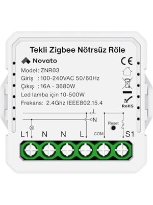 Odea Tuya Mini Zigbee Nötrsüz Tek Çıkışlı Röle
