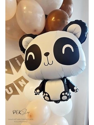 Odea Sevimli Panda Balon Panda Şekilli Folyo Balon 72X58CM