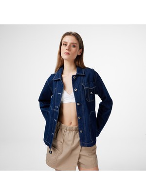 Converse Chaqueta Denim Kadın Mavi Ceket