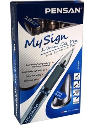 Odea My Sign 1.0 mm Jel Mürekkepli Imza Kalemi, Mavi, 12'li Set