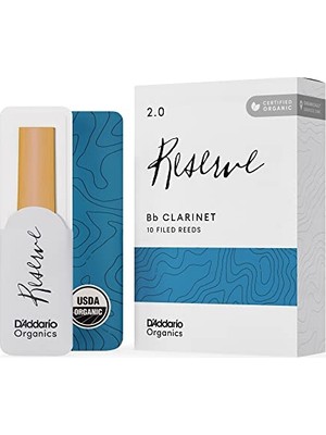 Odea Organik Rezerv Bb Klarnet Yaprakları - Klarnet Için Boru Yaprakları - Ilk ve Tek Organik Kamış Boru - 2.0 Kalınlık, 10 Paket