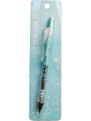 Odea Mono Graph Mekanik Kurşun Kalem, 0,5mm, Mavi, Plastik Gövde, Doğa Temalı Sınırlı Baskı, Çizim ve Yazma Için