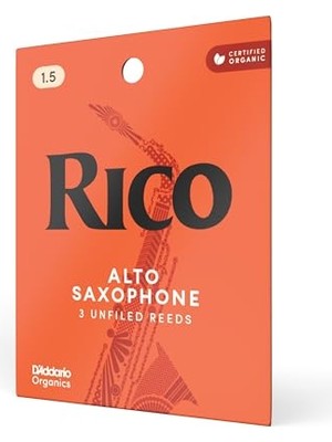 Odea Rico By  Eb-Altsaksafon Yapıcı | Yüksek Hassas Üretim | Kalınlık 1,5 | 3'lü Paket | Sıcak Tam Ses | Hoş Oyun Hissi