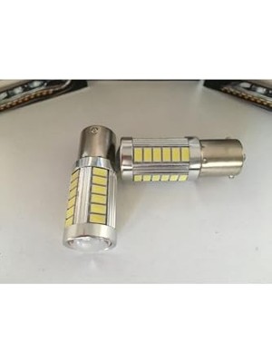 Odea Trendlıfeoto Mercekli 12V 93 LED Ampul 33 Ledli Beyaz Tek Duy Geri Vites Veya Park Ledi (2'li Paket)