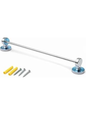 Odea Paslanmaz Çelik Uzun Havluluk, Krom Kaplama, 42 Cm, Banyo Aksesuarı, Montaj Vidaları Dahil