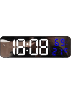 Odea Nem Ölçer Dereceli LED Duvar ve Masa Alarm Saati Lacivert