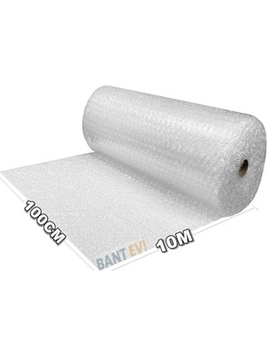 Odea Bant Evi Balonlu Naylon Patpat 100CM Genişlikte Rulo Havalı Eşya Koruma Ambalaj Pat Pat (100CM x 10M)