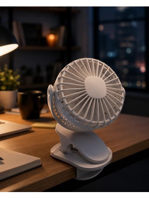 Elivora Çalışma Masası ve Yatak Başlığı Için Klipsli Mini Fan