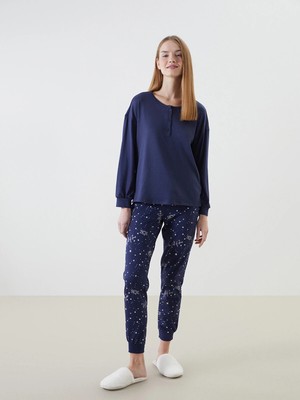 Lc Waikiki Yeni Sezon Beli Lastikli Desenli Kadın Jogger Pijama Altı