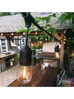 Odea 10 Duylu Birbirine Eklenebilir 10 mt Cata Sarmaşık Dış Mekan Bahçe Aydınlatma Armatürü E27 IP64 (Ampul Dahil Değildir)