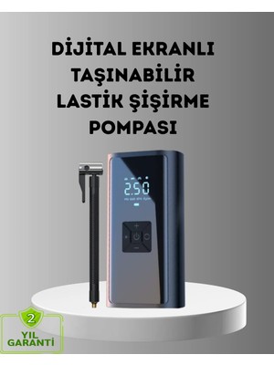 Elivora Dijital Ekranlı Kablosuz Hava Pompası LED Işıklı 12V 80W