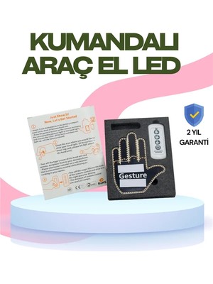 Elivora Yüksek Görünürlüklü Otomobil Jest Işığı – 3 Modlu LED Arka Cam Aksesuarı, Pratik ve Eğlenceli