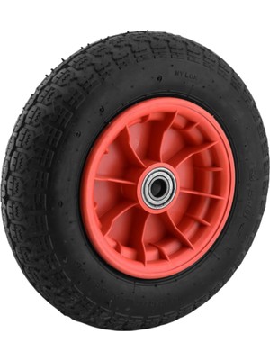 Nacario Plastik Jantlı Yük Taşıma Tekeri El Arabası Bilyeli Rulmanlı Havalı Şambrelli 350X70 mm Tekerlek