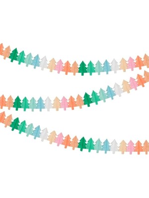 Nacario Meri Meri - Tissue Paper Christmas Tree Garlands - Yeni Yıl Ağacı Asılan Süs