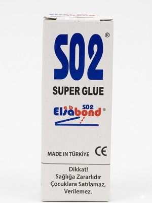 Nacario Elsabond S02 Süper Hızlı Yapıştırıcı 20 gr - Güçlü Siyanoakrilat Japon Yapıştırıcısı - Çok Amaçlı Anında Sabitleme