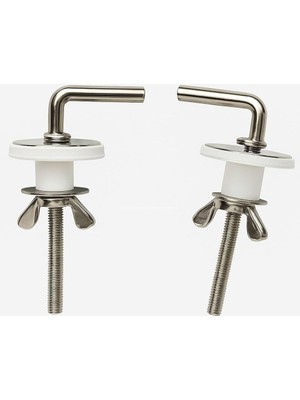 Nacario Busstier Nikel Krom Kaplamalı Metal Klozet Kapak Menteşe Seti, Parlak Dayanıklı, Ayarlanabilir Vidalı Montaj, Kolay Kurulum, Lüks Tuvalet Kapak Yedek Parça, Tüm Klozetlere Uyumlu (Alttan Sıkmalı)
