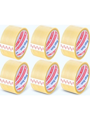 Nacario Nuga 45 mm x 40 mt Şeffaf Koli Bandı Hotmelt Red 6 Adet