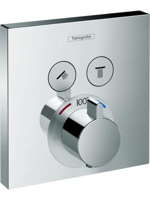 Nacario Hansgrohe Showerselect Modern Minimalist Otomatik Sıcaklık Kontrolü 1 Kulplu 6" Geniş Termostatik Duş Çıtası, Krom Yönlendiricili Kaba Valf Için, 15763001