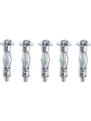 Nacario BADEM10 Çelik Alçıpan ve Boşluk Dübel Frt Tuğla Paraşüt Duvar Bims 3X46 Metal 5 Adet