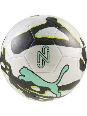 Nacario Puma Neymar Jr Graphic Ball Unisex Yetişkin Top, Puma White-Black-Lux Lime, 5