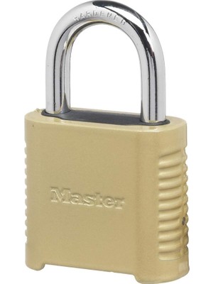 Nacario Master Lock 875D Ağır Hizmet Dış Mekan Şifreli Kilit, 5 cm Genişlik, Pirinç Kaplama