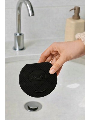 Nacario Lavabo Kötü Koku Giderici Önleyici Silikon Mat Sızdırmaz Lavabo Tıkacı Lavabo Tıpası Evye Kapağı (Siyah)