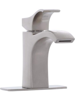 Nacario Pfister Venturi Banyo Lavabo Bataryası, Tek Kontrol, 1 Saplı, Tek Delikli, Spot Savunma Fırçalanmış Nikel Kaplama, LF042VNGS