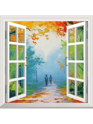 Nacario Pencere Poster Duvar Kağıdı Nature Love Yapışkanlı Sticker