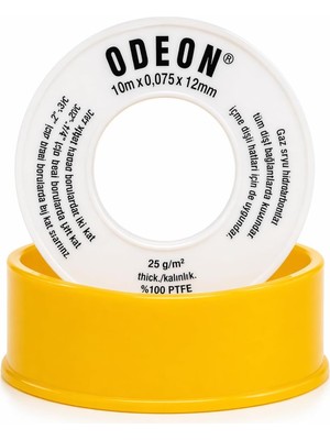 Nacario Teflon Bant 12MM x 10M – Su Tesisat Bandı, Sızdırmazlık Bandı, Musluk ve Boru Bağlantıları Için Ptfe Bant