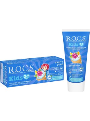 Nacario R.o.c.s. Kids 3-7 Yaş Florürsüz Diş Macunu Meyve Külahı Tadında (1 x 45 G)