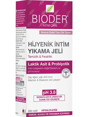 Nacario Bioder Hijyenik Intim Yıkama Jeli Hipoalerjenik Tüm Ciltler (1 x 200 Ml)