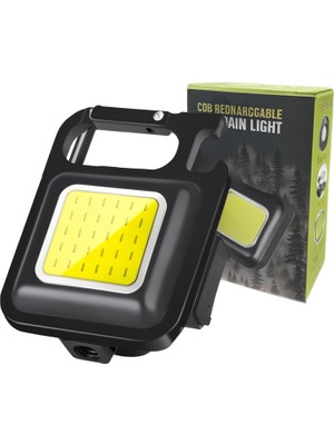 Nacario Mini LED Fener Taşınabilir Çok Fonksiyonlu , Yüksek Lümen, Cob Anahtarlık, Dış Mekan Için Şarj Edilebilir Acil Durum Işığı, Mini Kamp Feneri