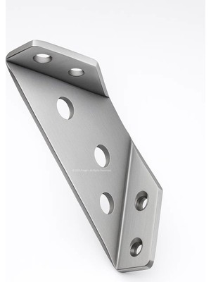 Nacario Yönsüz Köşe Bağlantı Aparatı, 62X23X18 Mm, 1 mm Kalınlık, Montaj Plakası, Ahşap, Raf, Masa, Dolap Bağlantısı, Mobilya Montaj Parçası, Dayanıklı, Galvaniz Kaplama, Bağlantı Elemanı (10 Adet)