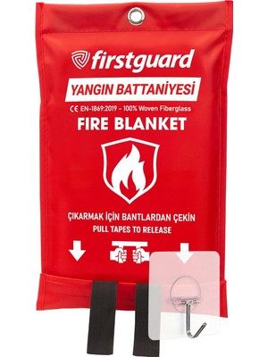 Nacario Yangın Battaniyesi *askısı Ile,fire Blanket 1m X1M (40 Inch x 40 Inch)