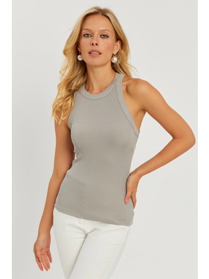 TeknoKapsül Cool & Sexy Kadın Çağla Yeşili Fitilli Bluz AYD317