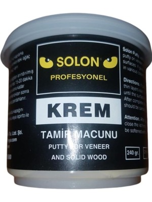 Nacario Solon Çok Amaçlı Ahşap Parke Masa Sehpa Çizik Çok Amaçlı Tamir Dolgu Macunu Krem 240 gr