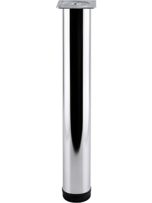 Nacario Tombul Krom 71 cm Gümüş Metal Sehpa Masa Ayağı Tekli Dayanıklı Mobilya Destek Yükseltici Ayak Modeli