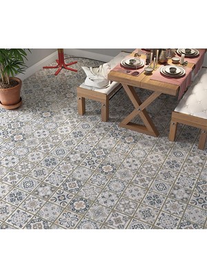 Nacario Stickerart Yer Kaplama Zemin Kaplama Folyosu 65X130 cm Turkish Tile Style