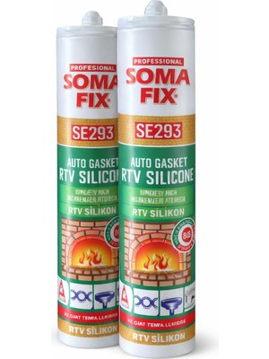 Nacario Somafix SE293 Kırmızı Rtv Silikon 280 gr – Yüksek Isıya Dayanıklı, Conta ve Sızdırmazlık Silikonu