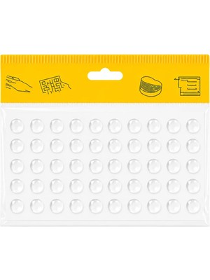 Nacario Şeffaf Silikon Stoper 50'li - Kapak Çarpma Hafifletici, Ses Azaltıcı ve Kaydırmaz Tampon - 9 mm