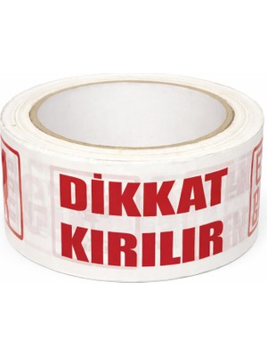 Nacario Dikkat Kırılır Koli Bandı 45X100 mt Kırılabilir Ürünler Için Uyarı Baskılı Güçlü Paketleme Bandı
