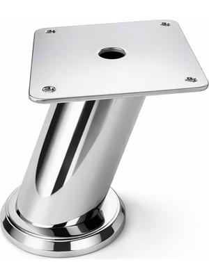 Nacario Tablalı Dereceli Ayarlanabilir (8 Cm) Krom Metal Baza Tv Ünitesi Koltuk Mobilya Ayağı (+2cm)